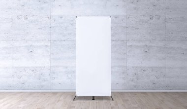 Eğitim ya da tanıtım için X-stand afişi. Boş şablon, önizleme için boş pankart görüntüsü. Tasarımın için hazırlan..