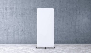 Eğitim ya da tanıtım için X-stand afişi. Boş şablon, önizleme için boş pankart görüntüsü. Tasarımın için hazırlan..