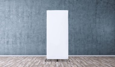 Eğitim ya da tanıtım için X-stand afişi. Boş şablon, önizleme için boş pankart görüntüsü. Tasarımın için hazırlan..