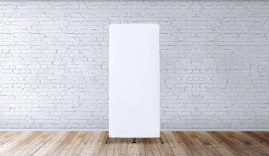 Eğitim ya da tanıtım için X-stand afişi. Boş şablon, önizleme için boş pankart görüntüsü. Tasarımın için hazırlan..