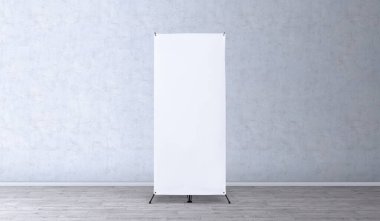 Eğitim ya da tanıtım için X-stand afişi. Boş şablon, önizleme için boş pankart görüntüsü. Tasarımın için hazırlan..