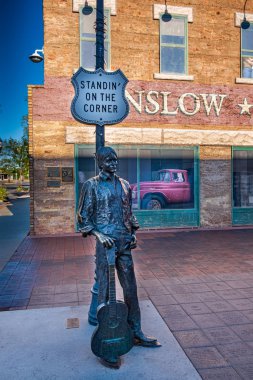 Eagles Singer Jackson Browne Statue, Standin' on the Corner Park clipart