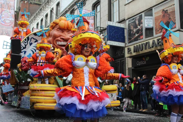 Aalst Belgie Března 2019 Jeden Pestrobarevných Vznášedel Účastníků Každoročního Karnevalového — Stock fotografie