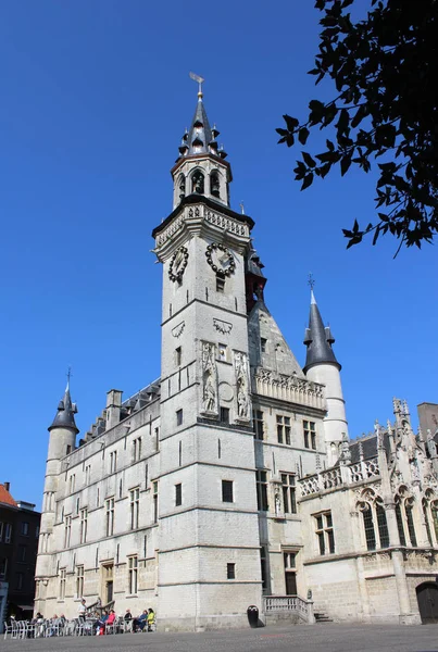 Aalst Begium März 2016 Historische Gebäude Hauptmarkt Aalst Darunter Der — Stockfoto