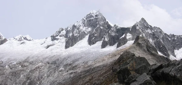 Punta Union Zirvesinden Panoramik Manzara Peru Gün Süren Popüler Santa — Stok fotoğraf