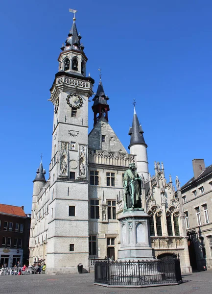 Aalst Begium März 2016 Historische Gebäude Hauptmarkt Aalst Darunter Der — Stockfoto