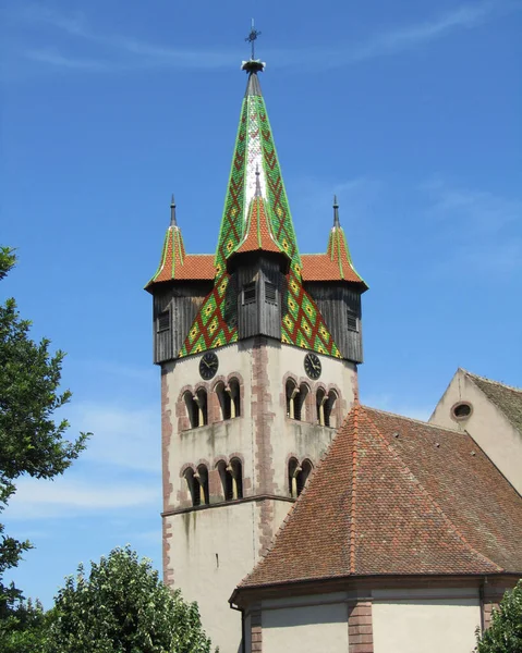 Encantadora Iglesia San Jorge Chatenois Región Vinícola Alsacia Francia Construida —  Fotos de Stock