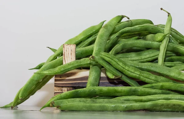 Natural Yesil Yesil Beans Green Beans Photos — 스톡 사진