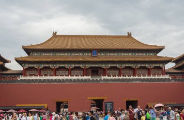 Pekin, Çin, 13 Ağustos 2016. Tiananmen Meydanı. Haber amaçIı.