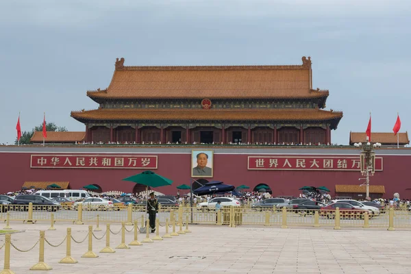 Beijing China Agosto 2016 Tiananmen Square Con Fines Noticiosos — Foto de Stock