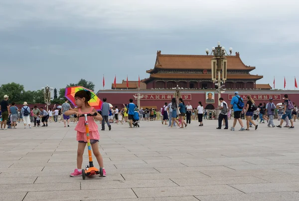 Beijing China Agosto 2016 Tiananmen Square Con Fines Noticiosos —  Fotos de Stock