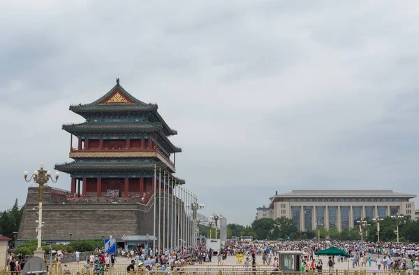 Beijing China Agosto 2016 Tiananmen Square Con Fines Noticiosos —  Fotos de Stock