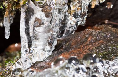 Kış mevsiminde buzun oluşturduğu ilginç şekiller