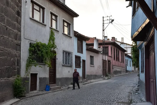 Afyonkarahisar Turquía 2017 Antiguo Asentamiento Casas Históricas Calles Afyonkarahisar Con —  Fotos de Stock