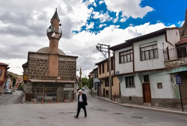 Afyonkarahisar Turquía 2017 Antiguo Asentamiento Casas Históricas Calles Afyonkarahisar Con — Foto de Stock