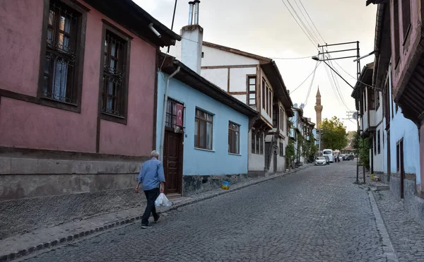 Afyonkarahisar Turkey 2017 Old Settlement Historic Houses Streets Afyonkarahisar News — 图库照片