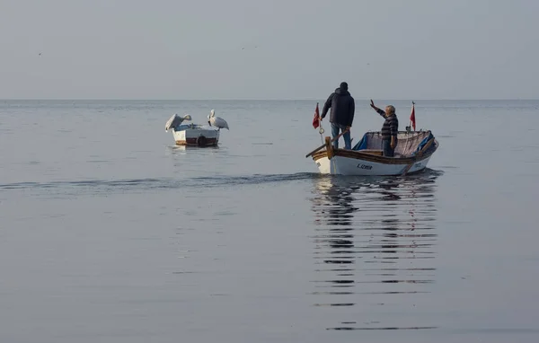 Рыболовный Приют Море Рыбацкие Лодки Пейзажные Фотографии — стоковое фото