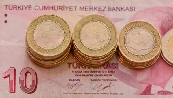 Turkse Lire Geldfoto Nieuws Foto — Stockfoto