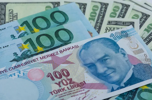 Maja 2020 Izmirze Turcja Różne Banknoty Zdjęcie Redakcyjne — Zdjęcie stockowe