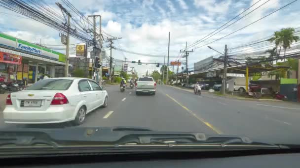 Jalan di Phuket tembakan time-lapse — Stok Video