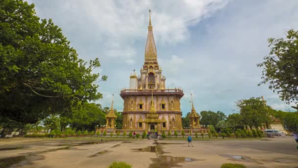 Time-lapse video Wat Chalong i Phuket — Stockvideo