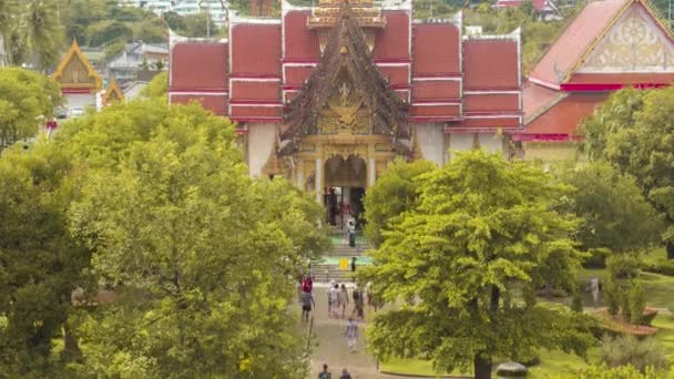 Time-lapse Wat Chalong in Phuket — Stock video