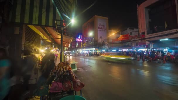 Bangkok, Thajsko - 19. listopadu, Street Time-Lapse — Stock video