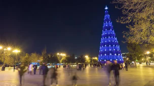 Baku, azerbaijan - 15. Dezember 2018 Nacht Zeitraffer-Video — Stockvideo