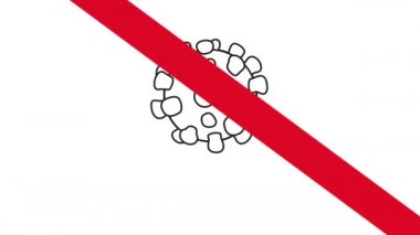 Coronavirus 'u (COVID-19) durdurun. Modern, düz, beyaz üzerine izole edilmiş bilgi.