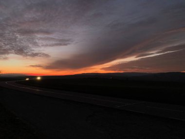 Çek Cumhuriyeti 'nde güzel gün batımı