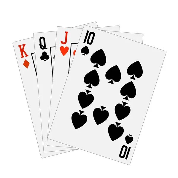 Jugar Las Cartas Por Diversión — Vector de stock