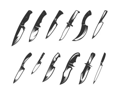 Bıçak tasarım vektörü kümesi. Web grafikleri için modern vektör pictogramı - stok vektörü