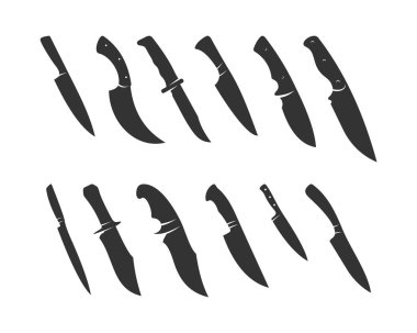 Bıçak tasarım vektörü kümesi. Web grafikleri için modern vektör pictogramı - stok vektörü