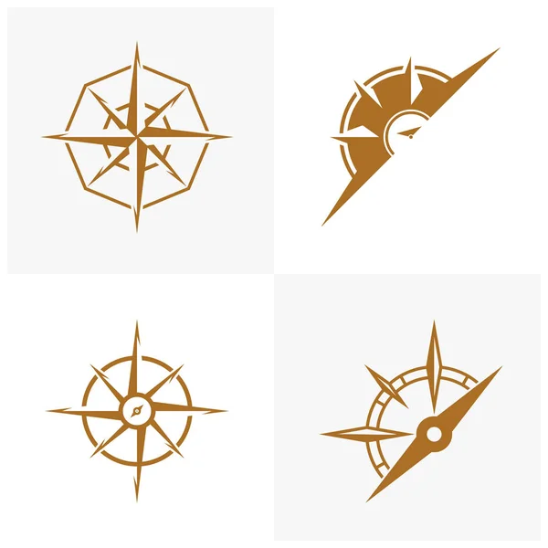 Набор векторной иллюстрации логотипа Creative Compass — стоковый вектор