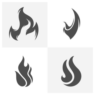 Ateş alevleri logosu dizaynı ilham vektörü simgeleri
