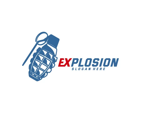 Explosiv Vapen logo design vektor, Explosiv vektor, Design Illustration — Stock vektor