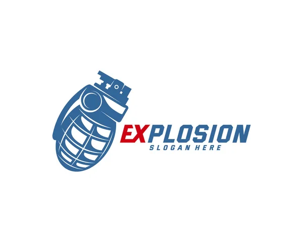 Designvektor für explosives Waffenlogo, explosiver Vektor, Designillustration — Stockvektor