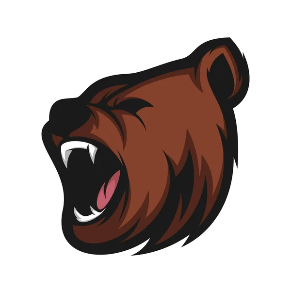Логотип талісмана головного ведмедя, ведмежий логотип Векторний шаблон — стоковий вектор