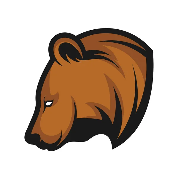 Head Bear mascot logo, Bear logo vector template