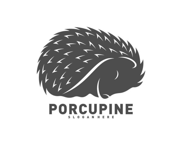 Porcupine logo icon design vector illustration