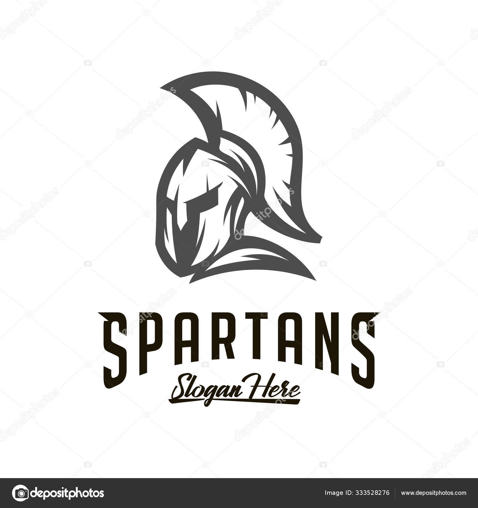 Vintage Spartan Sparta Logo, Spartan Helmet Logo Design By