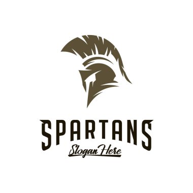 Spartan Logo Vektörü, Sparta Logo Vektörü, Spartan Miğfer Logo Şablonu, Simge Sembolü