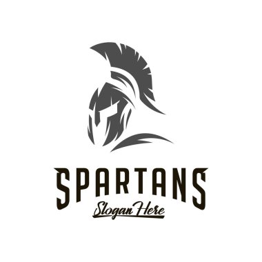 Spartan Logo Vektörü, Sparta Logo Vektörü, Spartan Miğfer Logo Şablonu, Simge Sembolü