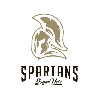 Spartan Logo Vektörü, Sparta Logo Vektörü, Spartan Miğfer Logo Şablonu, Simge Sembolü