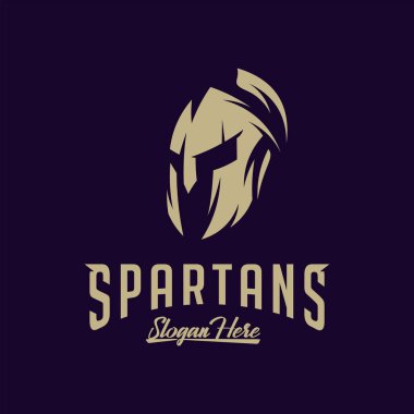 Spartan Logo Vektörü, Sparta Logo Vektörü, Spartan Miğfer Logo Şablonu, Simge Sembolü