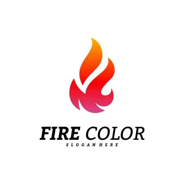 Fire Logo Design Concepts. Flame Logo Template Vector. Icon Symbol — Stock Vector