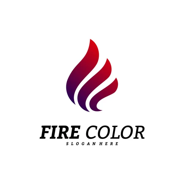 Fire Logo Design Concepts. Flame Logo Template Vector. Icon Symbol — Stock Vector