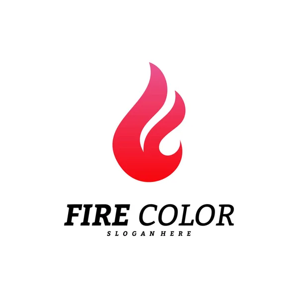 Fire Logo Design Concepts. Flame Logo Template Vector. Icon Symbol — Stock Vector