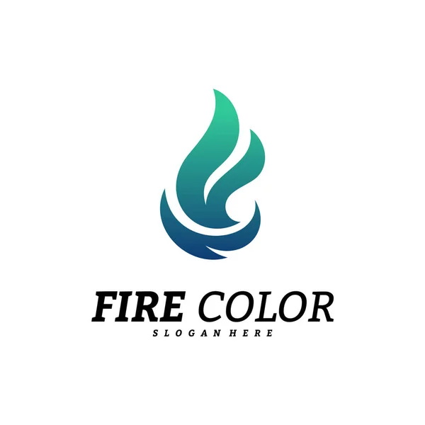 Fire Logo Design Concepts. Flame Logo Template Vector. Icon Symbol — Stock Vector