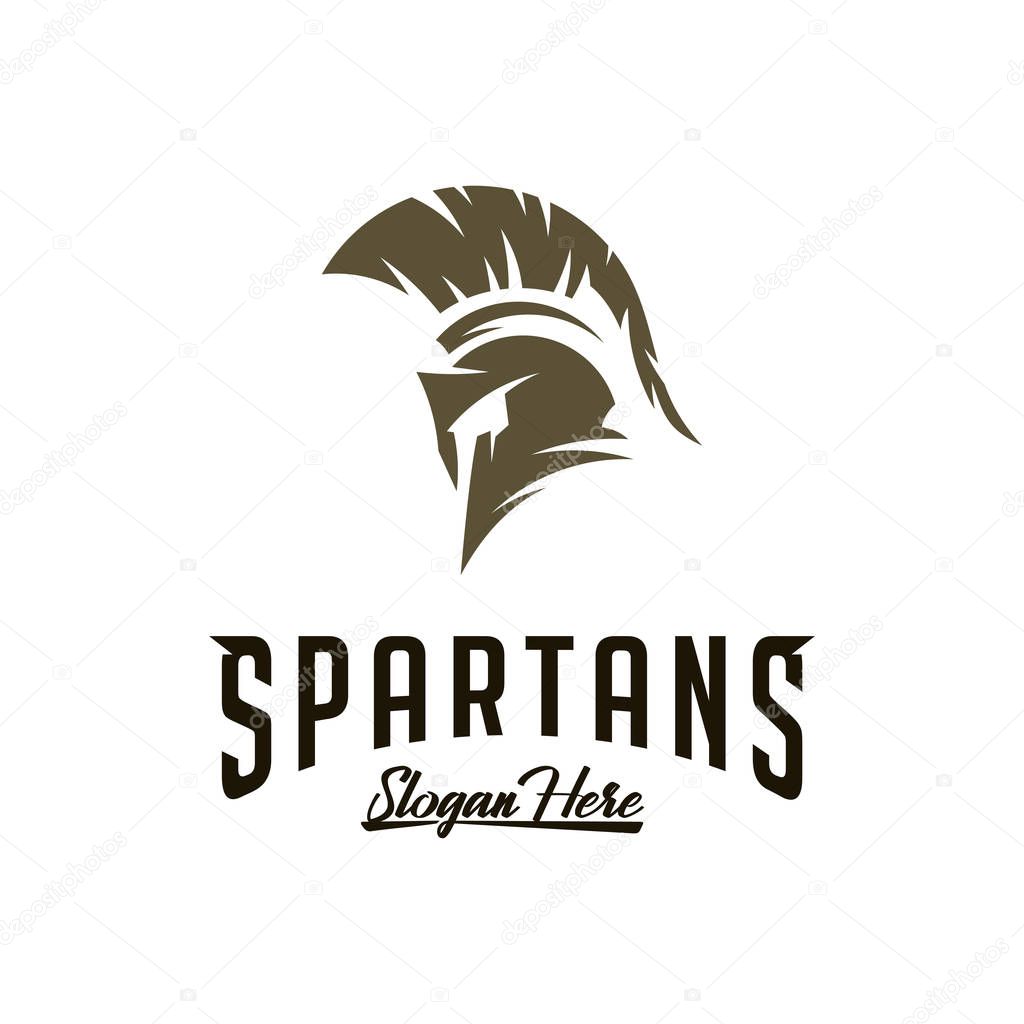 Spartan Logo Vector, Sparta Logo Vector, Spartan Helmet Logo Template, Icon Symbol